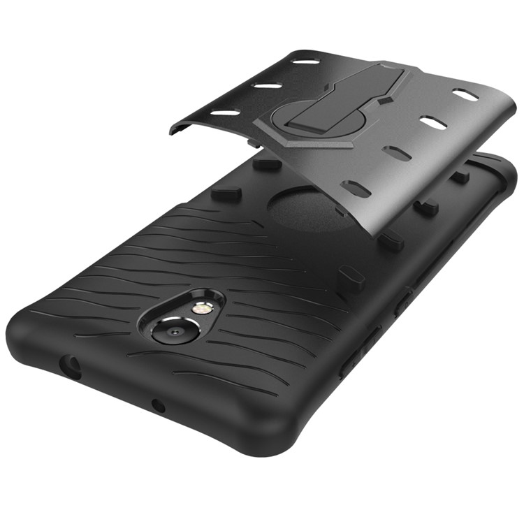 360-Degree Rotary Kickstand Armor PC + TPU Combo Case for Lenovo P2 - Grey-9