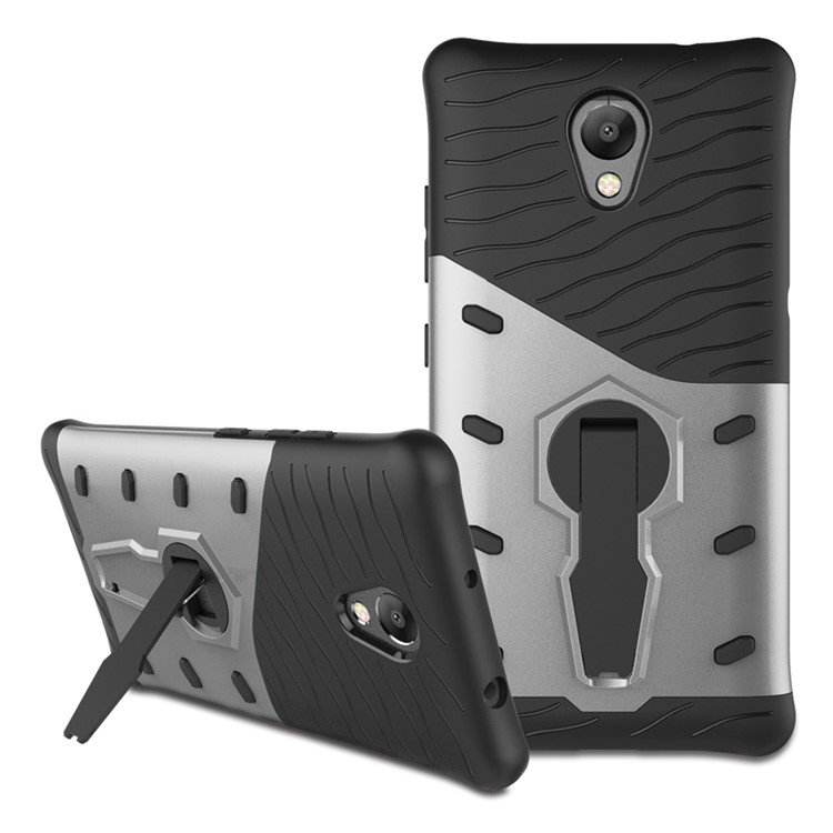Armor Hybrid PC + TPU 360-Degree Rotary Kickstand Mobile Cover for Lenovo P2 - Silver-1