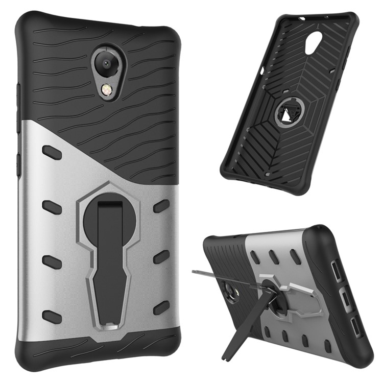 Armor Hybrid PC + TPU 360-Degree Rotary Kickstand Mobile Cover for Lenovo P2 - Silver-11
