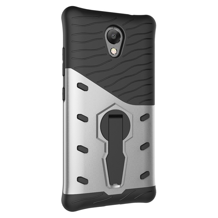 Armor Hybrid PC + TPU 360-Degree Rotary Kickstand Mobile Cover for Lenovo P2 - Silver-3