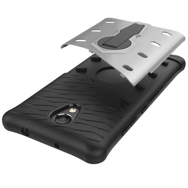 Armor Hybrid PC + TPU 360-Degree Rotary Kickstand Mobile Cover for Lenovo P2 - Silver-9