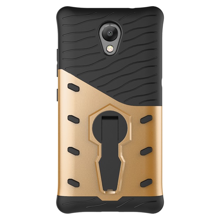 Armor Rotary Kickstand Mobile Phone Case for Lenovo P2 (PC + TPU) - Gold-2