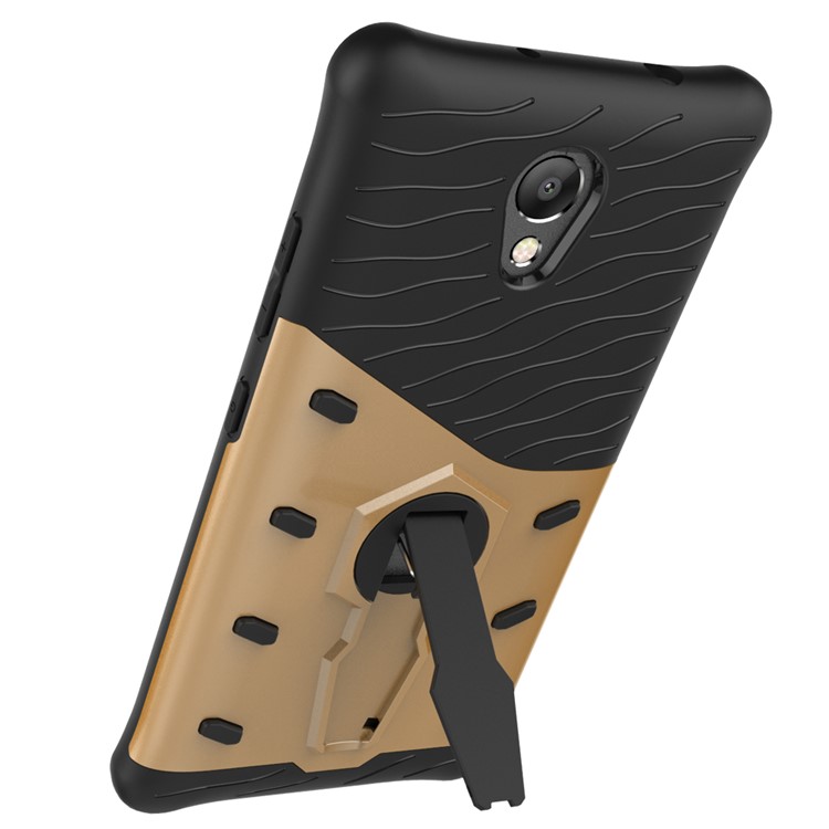 Armor Rotary Kickstand Mobile Phone Case for Lenovo P2 (PC + TPU) - Gold-4