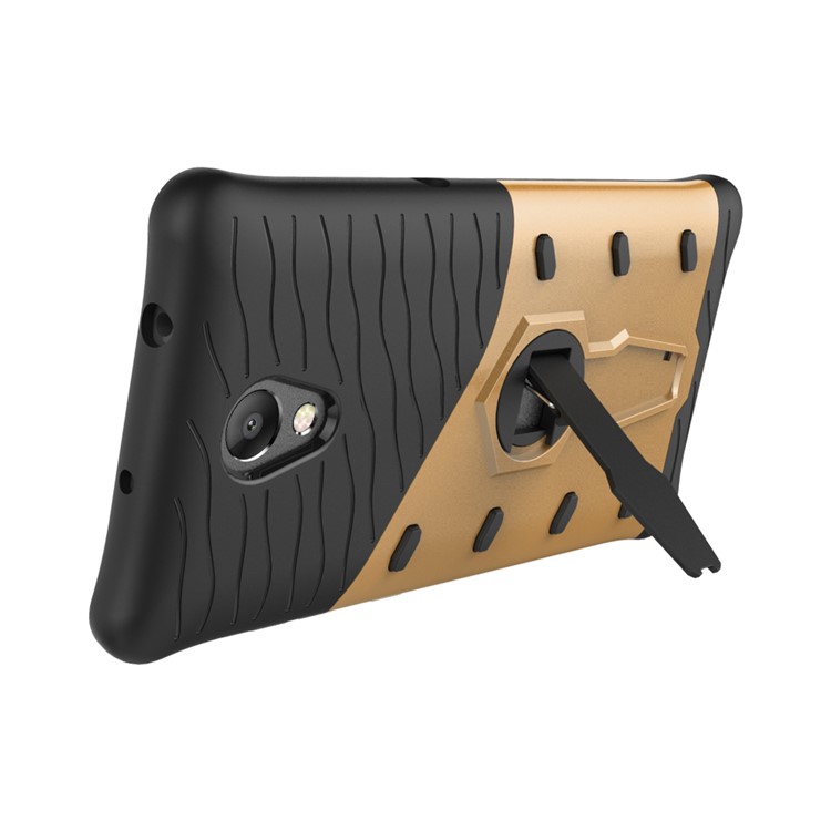 Armor Rotary Kickstand Mobile Phone Case for Lenovo P2 (PC + TPU) - Gold-6