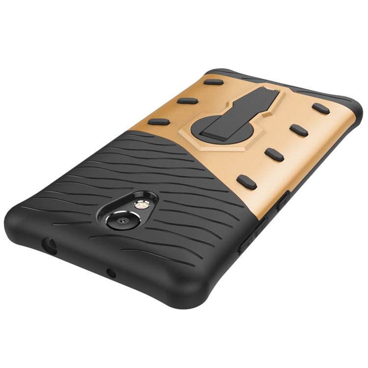 Armor Rotary Kickstand Mobile Phone Case for Lenovo P2 (PC + TPU) - Gold-8