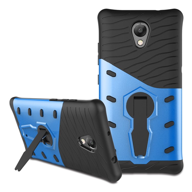 Armor PC + TPU Smartphone Case with 360-Degree Rotary Kickstand for Lenovo P2 - Blue-1