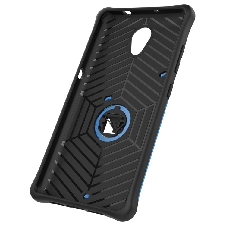 Armor PC + TPU Smartphone Case with 360-Degree Rotary Kickstand for Lenovo P2 - Blue-10