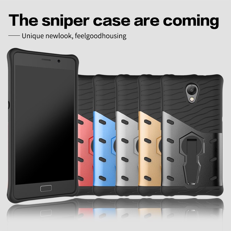 Armor PC + TPU Smartphone Case with 360-Degree Rotary Kickstand for Lenovo P2 - Blue-12
