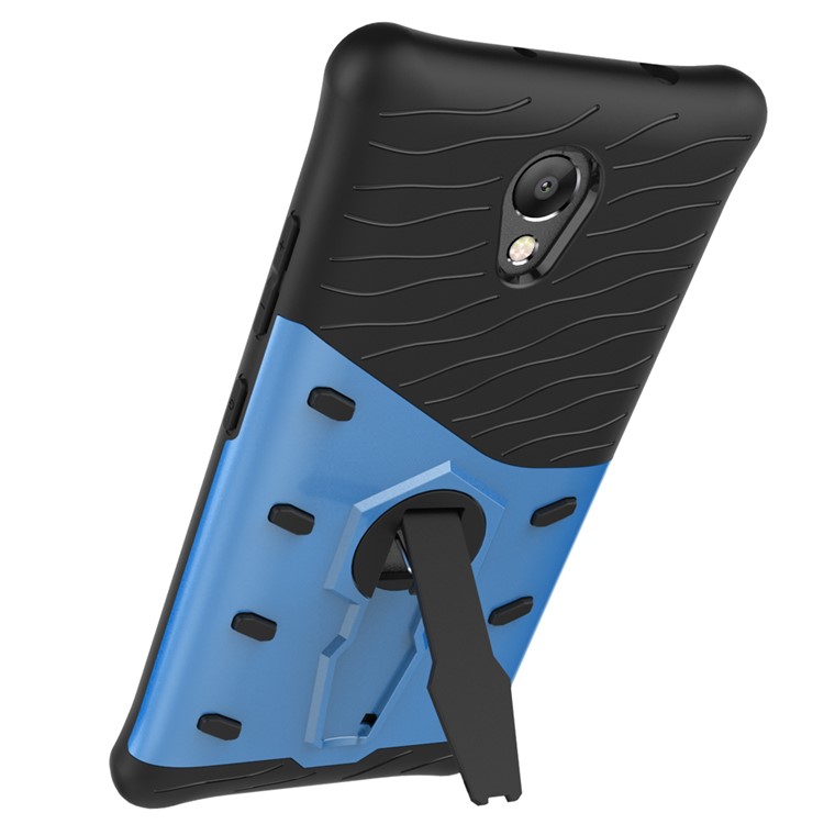 Armor PC + TPU Smartphone Case with 360-Degree Rotary Kickstand for Lenovo P2 - Blue-4