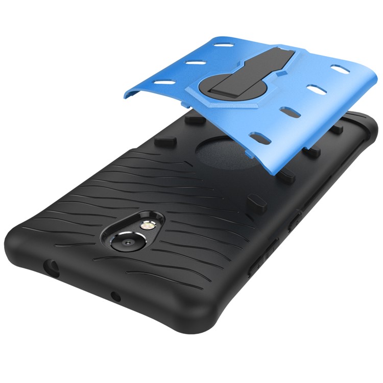 Armor PC + TPU Smartphone Case with 360-Degree Rotary Kickstand for Lenovo P2 - Blue-9