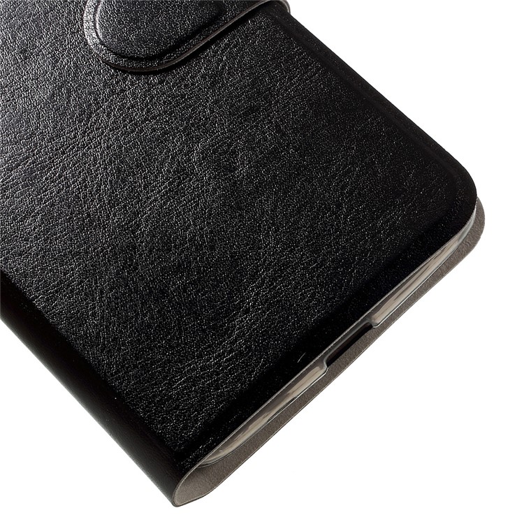 Crazy Horse Leather Phone Case for Motorola Moto G5 Built-in Steel Sheet - Black-8