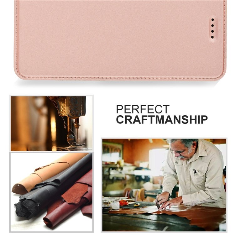 Leather Cover Stand Card Holder for Motorola Moto G5 - Rose Gold-3
