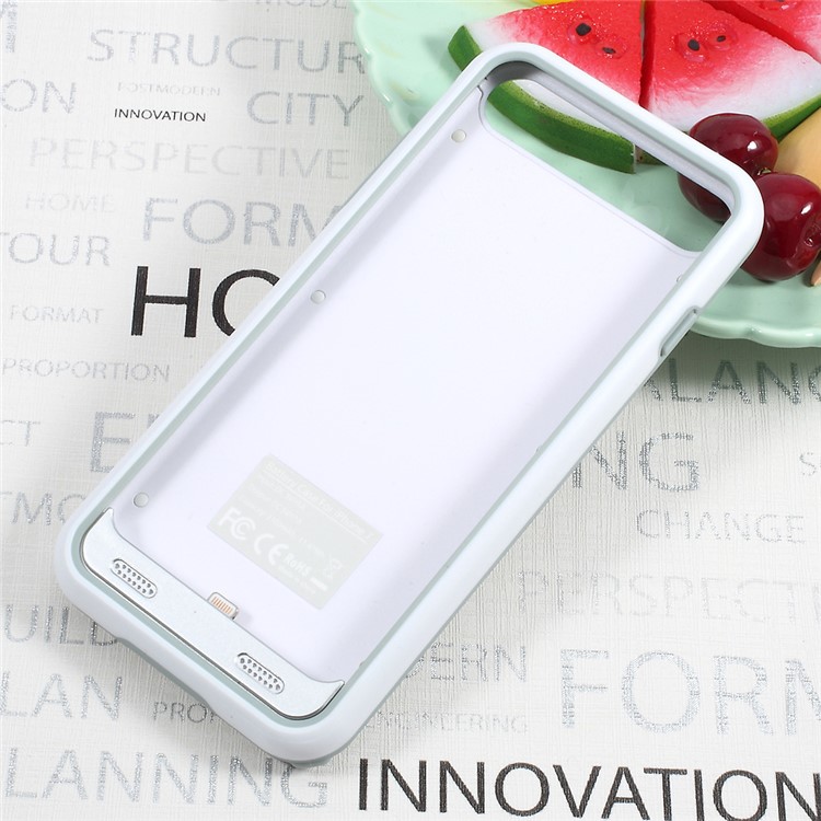 IFANS MFI Certified 3100mAh Extended Battery Backup Rechargeable Charging Case Power Bank Cover for iPhone 7 / iPhone 7 (PRODUCT)RED Special Edition - Silver-2