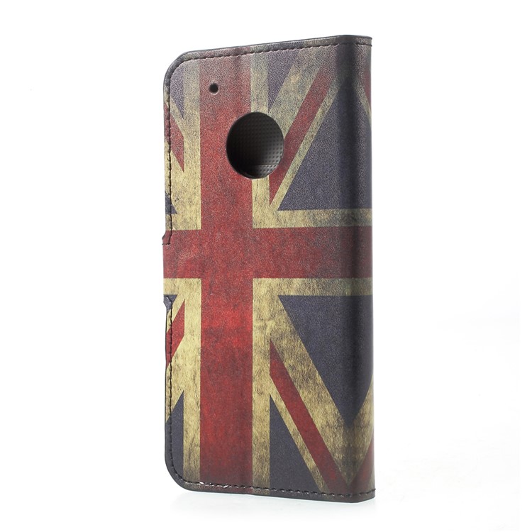 Printing Pattern Leather Wallet Cover for Motorola Moto G5 Plus - Retro UK Flag-3