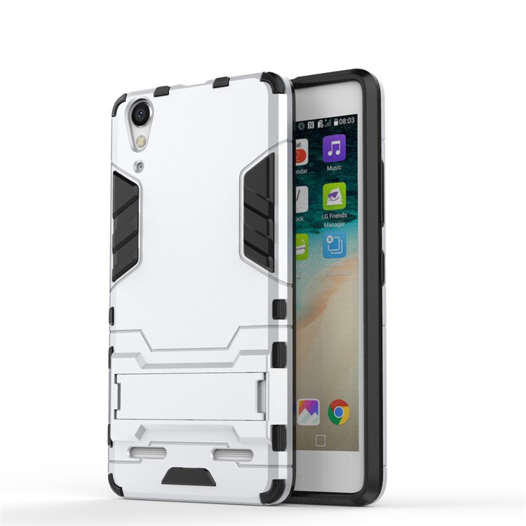 Cool Guard PC TPU Hybrid Case for Lenovo A6000/A6000 Plus/ A6010/A6010 Plus /K3 Music Lemon - Silver-2
