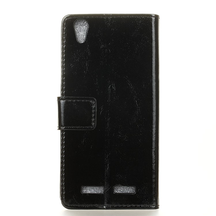 Crazy Horse Leather Stand Wallet Case for Lenovo Lemon K10 (K10e70) - Black-3