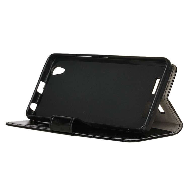 Crazy Horse Leather Stand Wallet Case for Lenovo Lemon K10 (K10e70) - Black-6