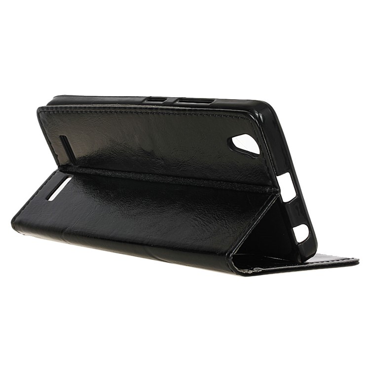 Crazy Horse Leather Stand Wallet Case for Lenovo Lemon K10 (K10e70) - Black-7
