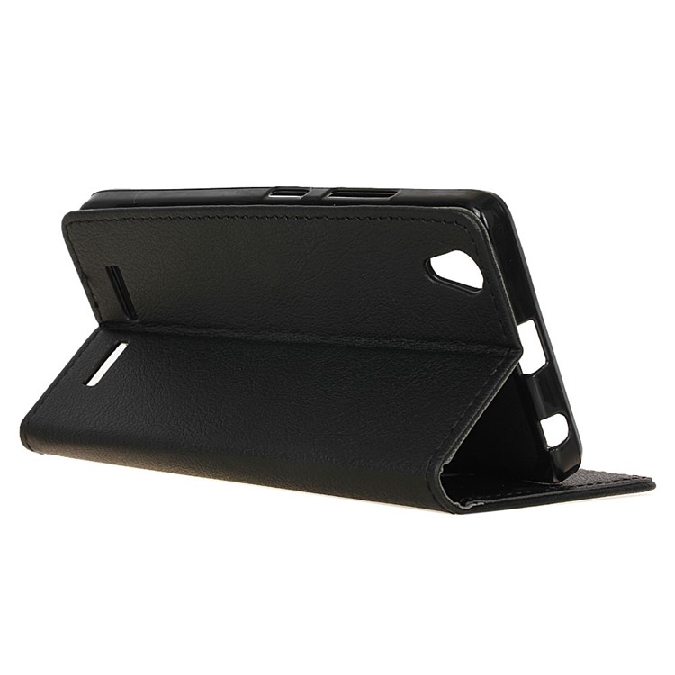 PU Leather Stand Wallet Phone Case for Lenovo Lemon K10 (K10e70) - Black-7