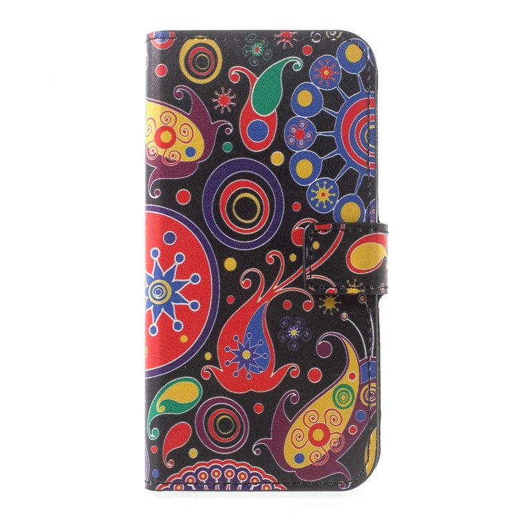 Folio Flip Leather Wallet Patterned Phone Case for Motorola Moto G5 - Paisley Pattern-1
