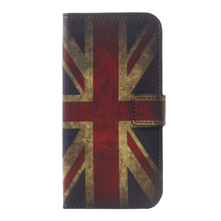 Patterned Leather Case with Wallet Card Slots for Motorola Moto G5 - Retro UK Flag-1