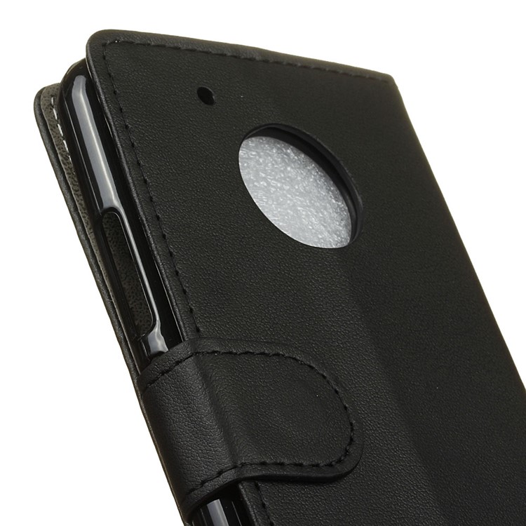 Wallet Leather Stand Case for Motorola Moto G5 - Black-4