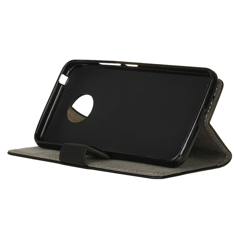 Wallet Leather Stand Case for Motorola Moto G5 - Black-6