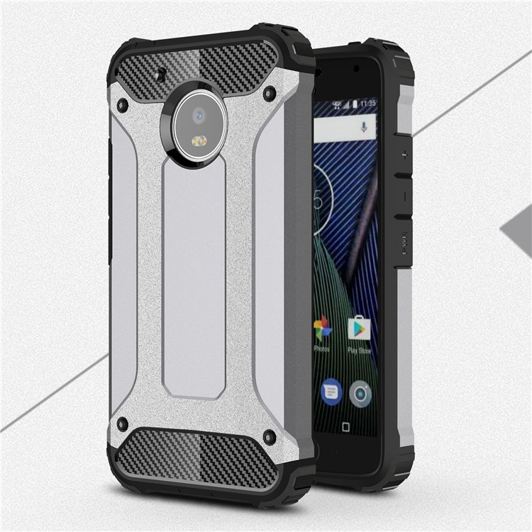 Armor Guard Plastic + TPU Hybrid Phone Case for Motorola Moto G5 - Grey-1