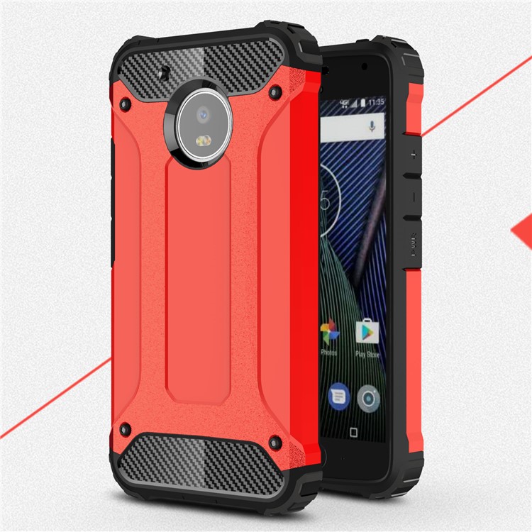 Armor Guard PC TPU Combo Protective Case for Motorola Moto G5 - Red-1