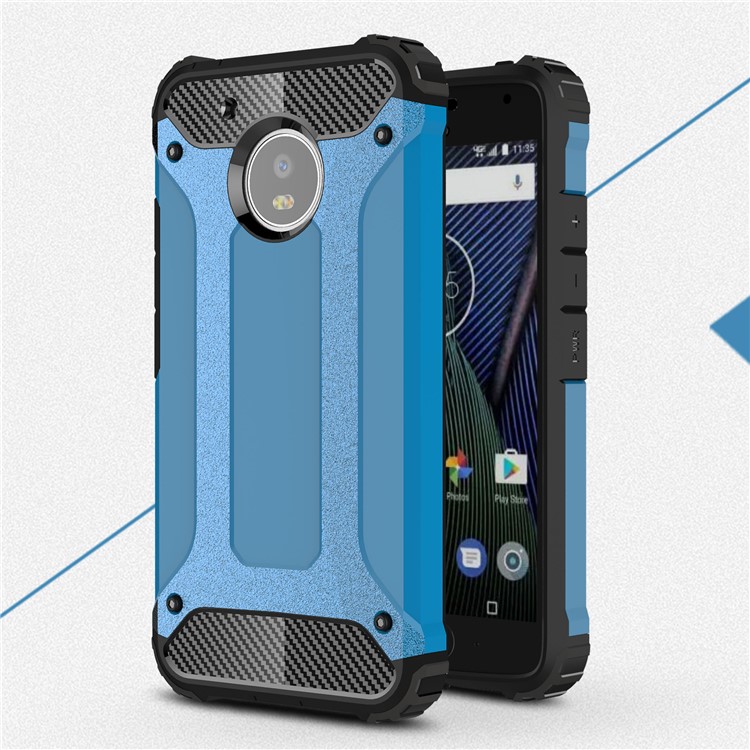 Armor Guard Plastic + TPU Hybrid Case Shell for Motorola Moto G5 - Baby Blue-1