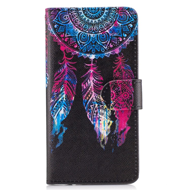 Pattern Printing Leather Wallet Case for Motorola Moto Z Play - Dream Catcher-1