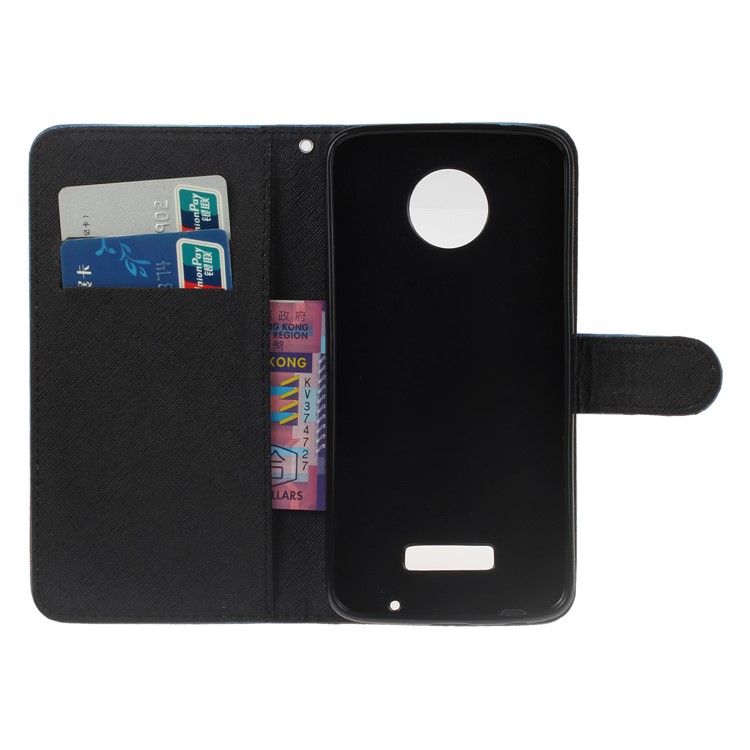 Pattern Printing Leather Wallet Case for Motorola Moto Z Play - Dream Catcher-7
