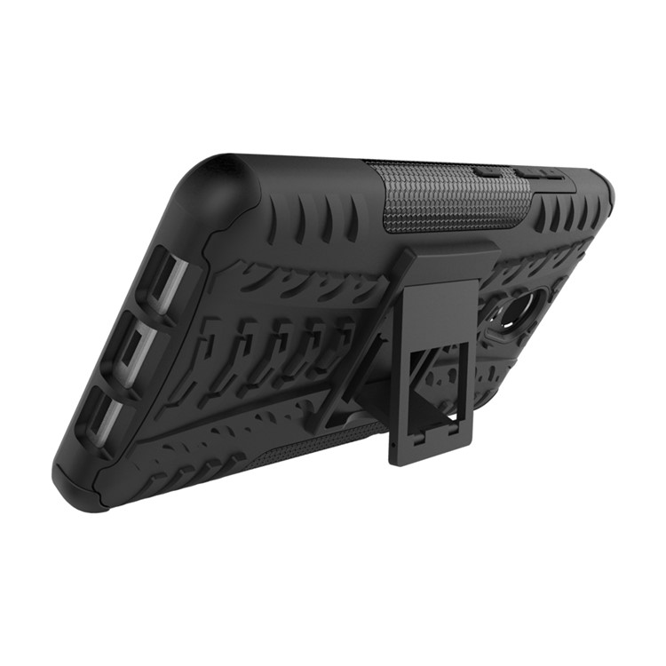 For Lenovo P2 Tyre Pattern 2-in-1 Kickstand PC + TPU Hybrid Case Cover - Black-10