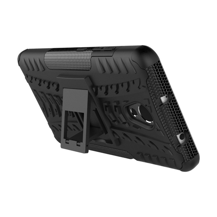 For Lenovo P2 Tyre Pattern 2-in-1 Kickstand PC + TPU Hybrid Case Cover - Black-9