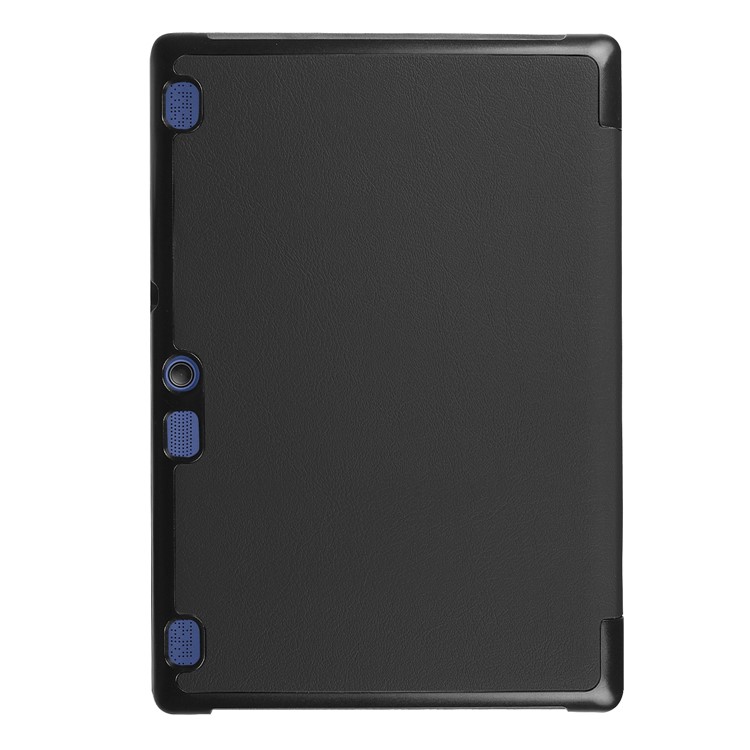 Tri-fold Stand PU Leather Flip Case for Lenovo Tab 3 10 Plus Tablet - Black-3