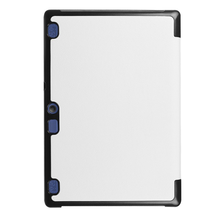 Flip Leather Tri-fold Stand Cover for Lenovo Tab 3 10 Plus Tablet - White-3