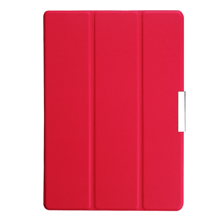 PU Leather Tri-fold Stand Tablet Case for Lenovo Tab 3 10 Plus Tablet - Red-2