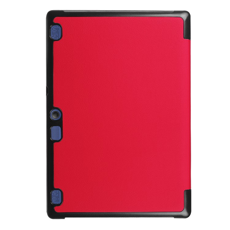 PU Leather Tri-fold Stand Tablet Case for Lenovo Tab 3 10 Plus Tablet - Red-3