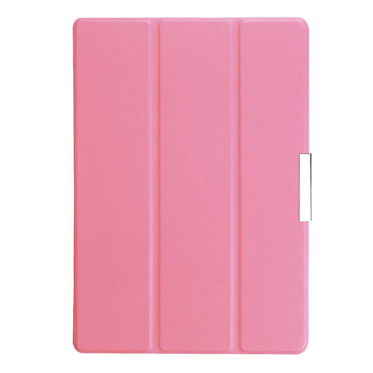 Tri-fold Stand Case Cover for Lenovo Tab 3 10 Plus Tablet (PU Leather + Plastic) - Pink-2