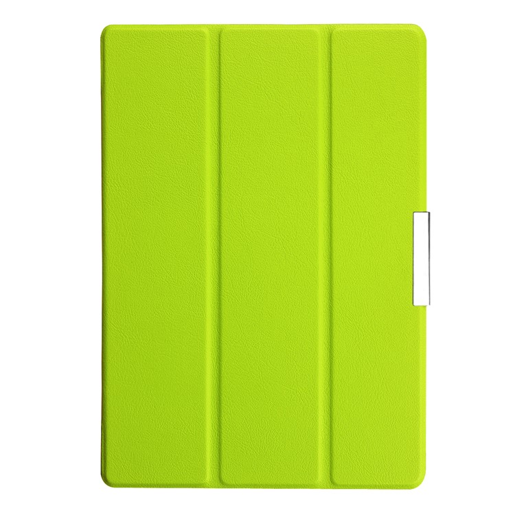 PU Leather Tri-fold Stand Flip Cover for Lenovo Tab 3 10 Plus Tablet - Green-2