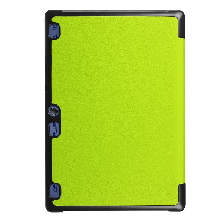 PU Leather Tri-fold Stand Flip Cover for Lenovo Tab 3 10 Plus Tablet - Green-3
