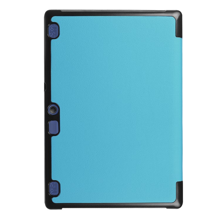 Tri-fold Leather Stand Protective Case for Lenovo Tab 3 10 Plus Tablet - Baby Blue-3