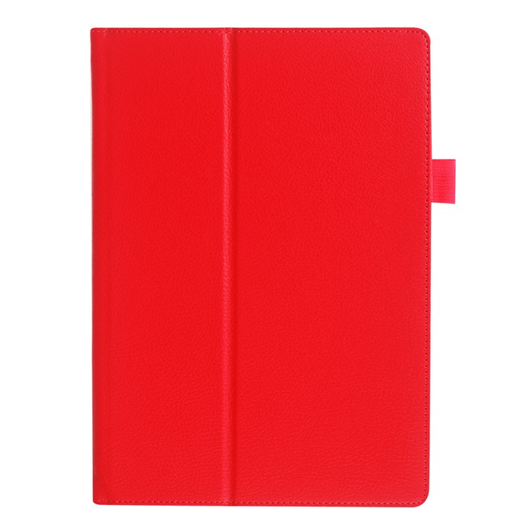 Litchi Grain Flip Stand PU Leather Cover Case for Lenovo Tab 3 10 Plus Tablet - Red-4
