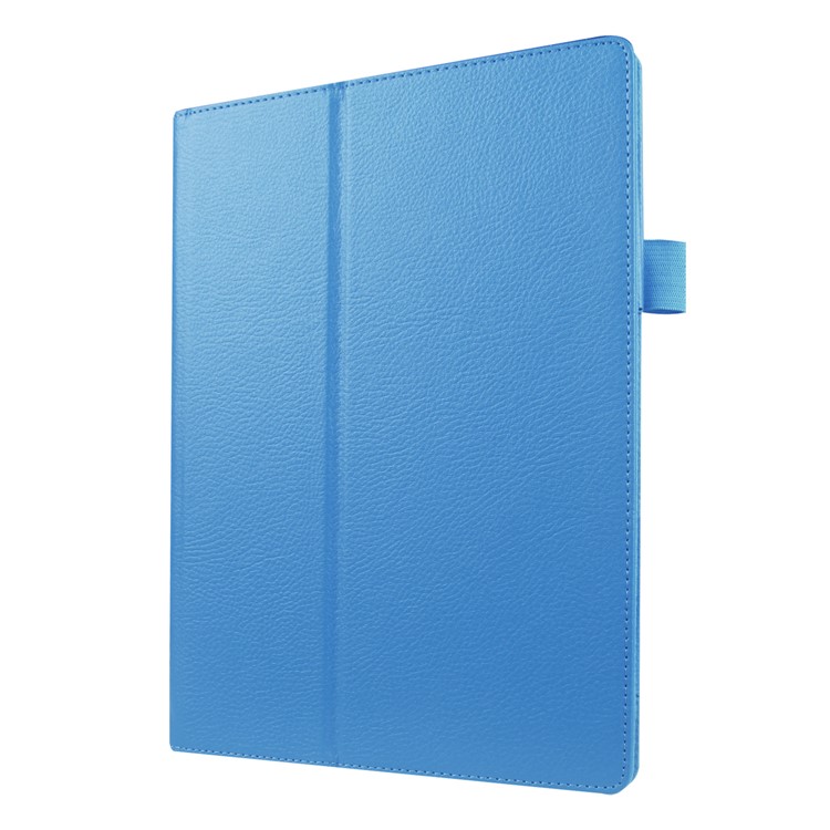 Litchi Grain Flip Stand PU Leather Shell for Lenovo Tab 3 10 Plus Tablet - Baby Blue-6