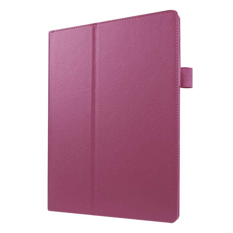 Litchi Grain PU Leather Stand Case Cover for Lenovo Tab 3 10 Plus Tablet - Purple-6