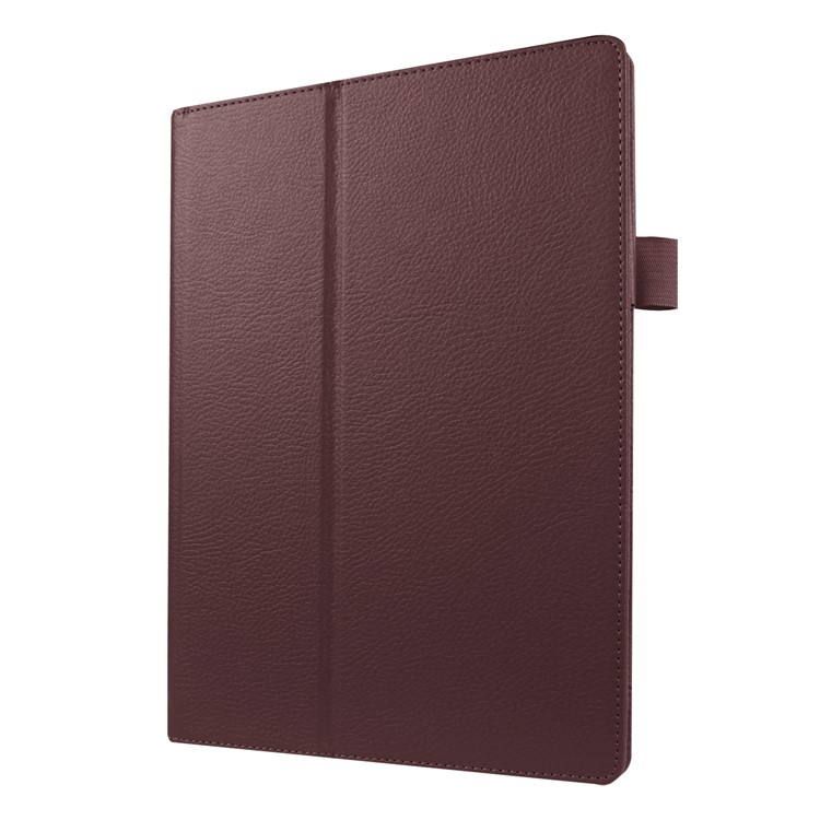 Litchi Grain Stand Leather Case Accessory for Lenovo Tab 3 10 Plus Tablet - Brown-6