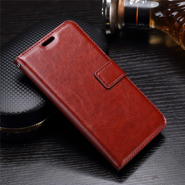 Crazy Horse Wallet Leather Stand Case for Motorola Moto G5 - Brown-1