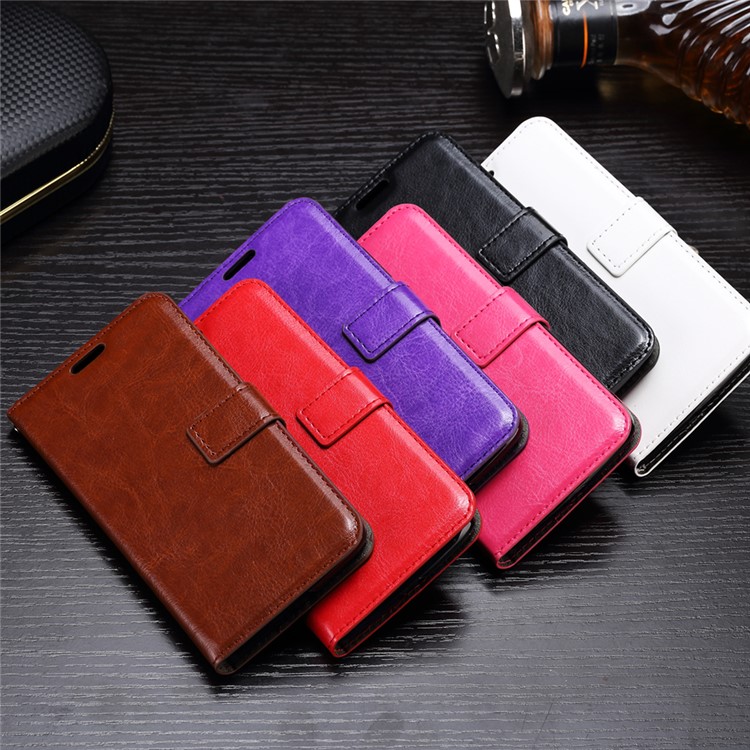 Crazy Horse Wallet Leather Stand Case for Motorola Moto G5 - Brown-12