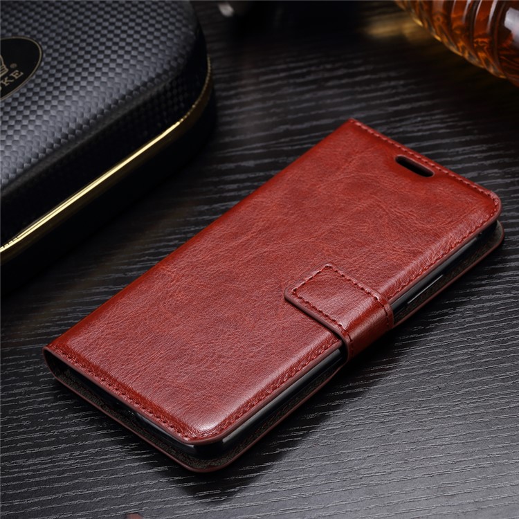 Crazy Horse Wallet Leather Stand Case for Motorola Moto G5 - Brown-3