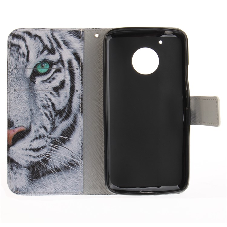 Pattern Printing Leather Wallet Case for Motorola Moto G5 - Tiger Pattern-10